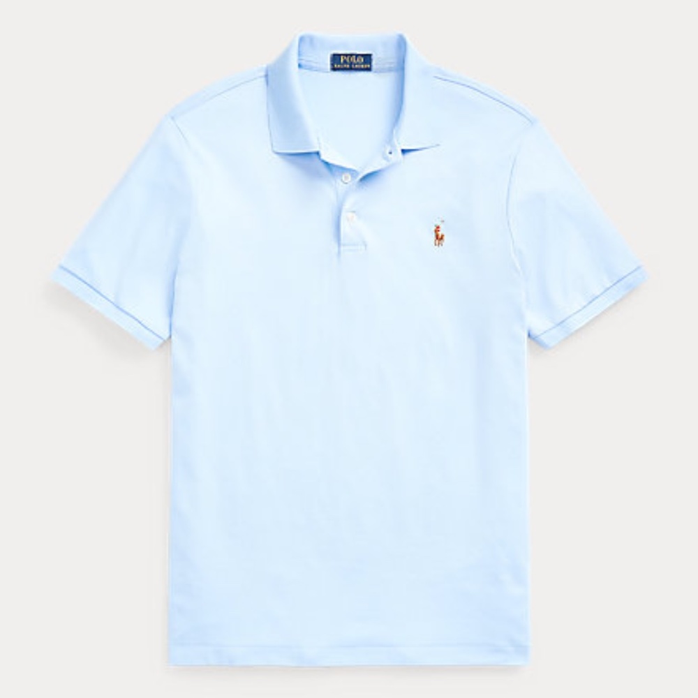 Ralph Lauren Baby Blue Classic Fit Polo Shirt SZ L